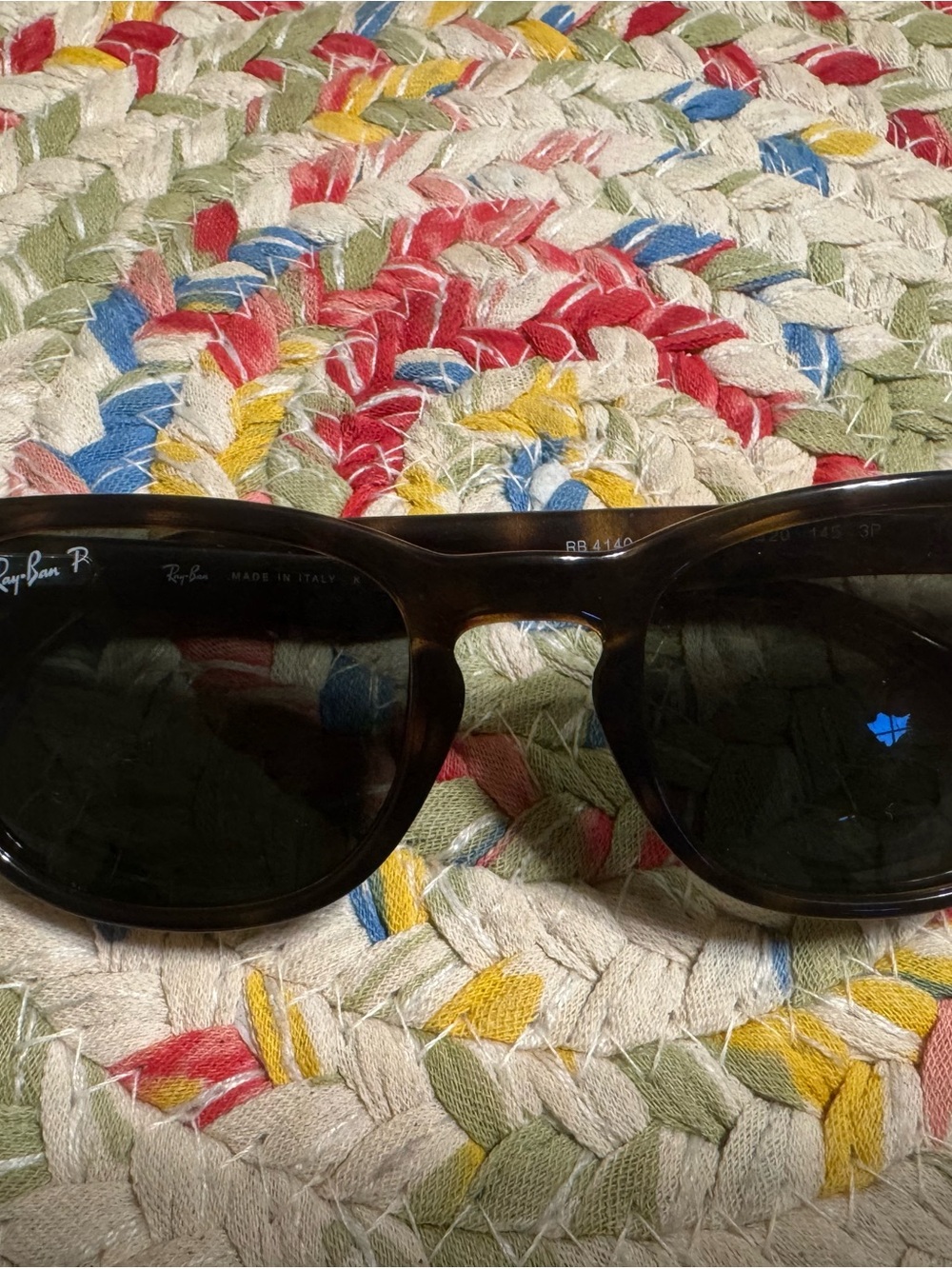 Ray-Ban Tortoiseshell Frame Sunglasses with Dark Lenses